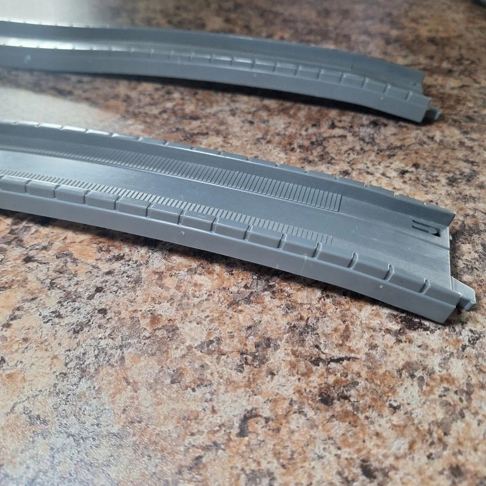 Tomy 1997 Gray Train Track 18 inch Straight Piece Made in Thailand Toy Accessory